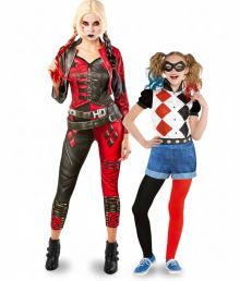 Harley Quinn maskeraddräkter och utklädnader för barn och vuxna